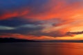 Sunset light over Lake Geneva, Switzerland, Europe Royalty Free Stock Photo